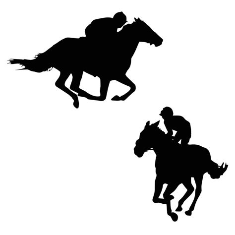 Horse racing silhouette 7246498 Vector Art at Vecteezy