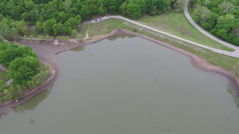 Sinkhole opens up in Lone Elk Park lake | ksdk.com