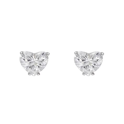 Heart-Shaped Diamond Stud Earrings (~2 ct tw) | Betteridge