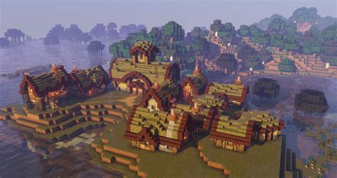 A Work in Progress Shot of my New Swamp Village Build : Minecraftbuilds