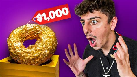 I Ate the Worlds Most EXPENSIVE Donut! (24K GOLD) - Win Big Sports