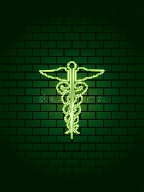 Illustration about Universal medical symbol against a brick wall ...