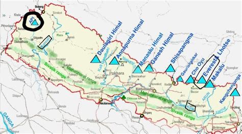 Draw the outline map of Nepal and insert the given features:-Mt.Everest Mt.Api Shey Phoksundo ...