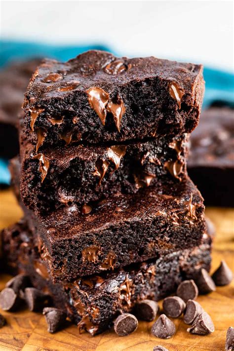 Fudgy Dark Chocolate Brownies Recipe - Crazy for Crust