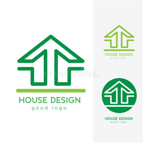 Modernt Hus Logo Design Template Flat Simple Vektor Illustrationer ...