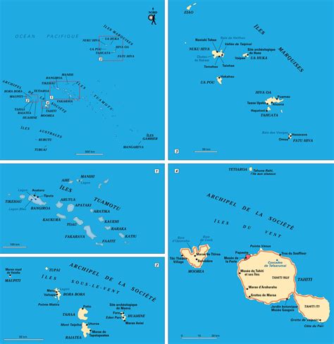 Carte Polynésie française : Plan Polynésie française - Routard.com