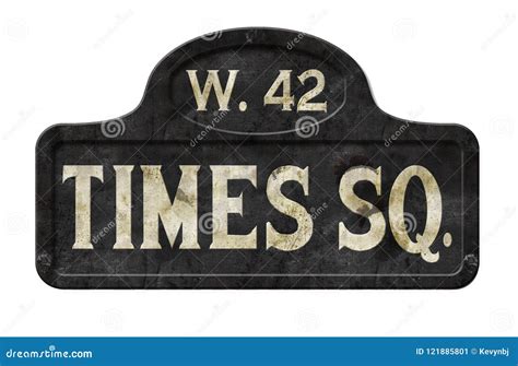 New York City Times Square Street Sign Antique Old Vintage Stock Image ...