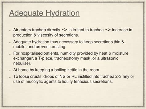 Tracheostomy (postop care & complications)