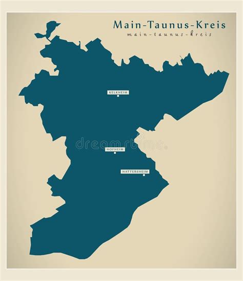 Modern Map - Main-Taunus-Kreis County of Hessen DE Stock Vector ...