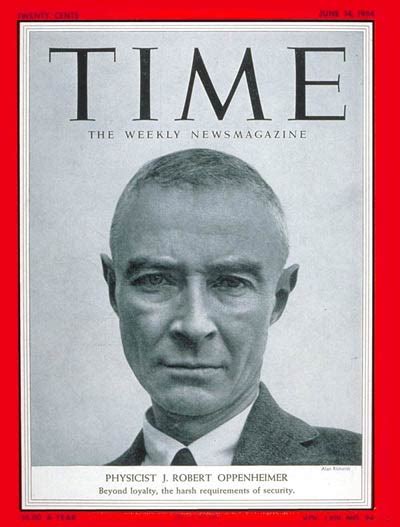 TIME Magazine Cover: J. Robert Oppenheimer - June 14, 1954 - Nuclear ...