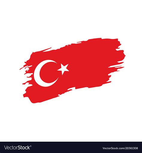 Turkey flag Royalty Free Vector Image - VectorStock