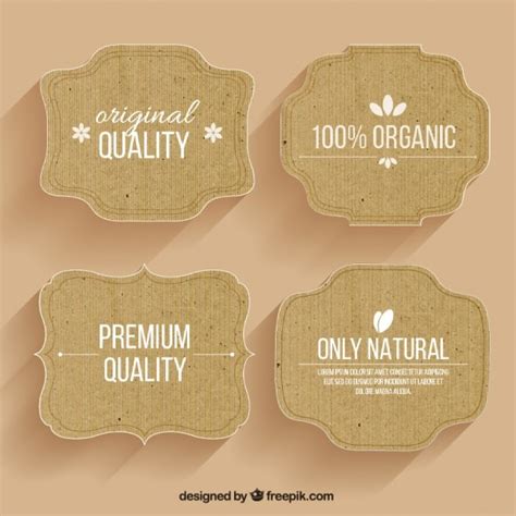 Free Vector | Cardboard labels