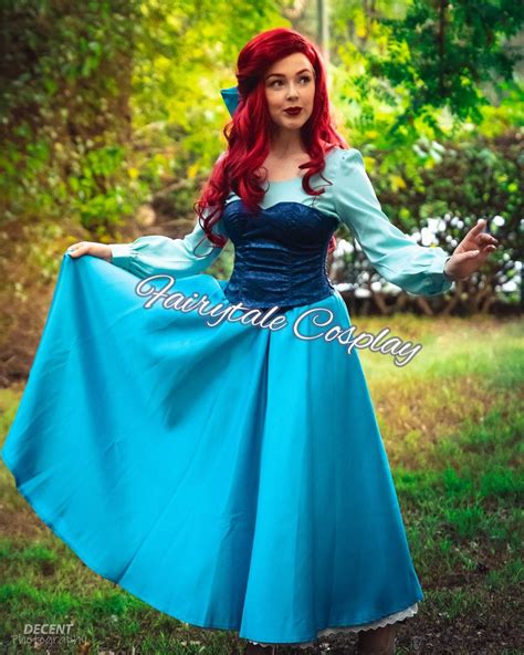 Ariel Little Mermaid Inspired Day Dress, Blue Adult Dress, Ariel Costume Adult, Ariel Cosplay ...