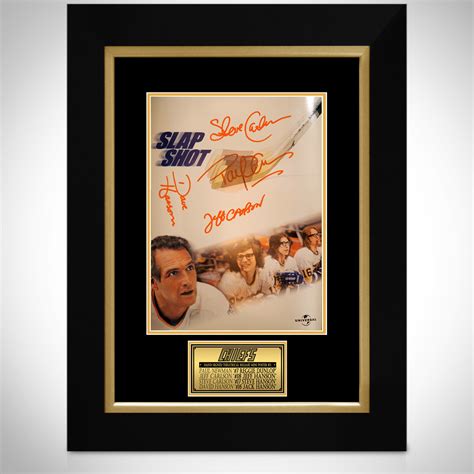 Slap Shot // Cast Signed Mini Poster // Custom Frame - Signed Sports & Movie Memorabilia - Touch ...