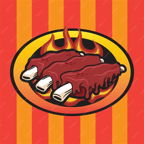 Premium Vector | BBQ Ribs Logo Vector Design