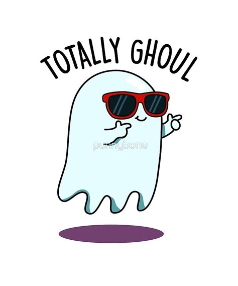 Totally Ghoul Halloween Pun Sticker by punnybone in 2021 | Cute ...