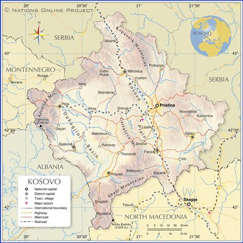 Political Map of Kosovo - Nations Online Project