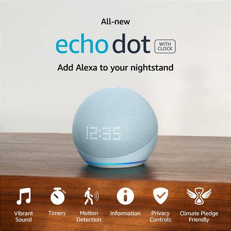 Buy All-New Echo Dot (5th Gen, 2022 release) with clock | Smart speaker ...