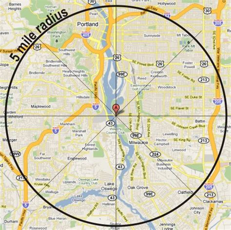 5 Mile Radius Zip Code Map - Map