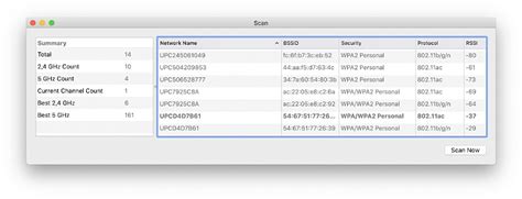 How to use WiFi Scanner on Mac OS to detect interference