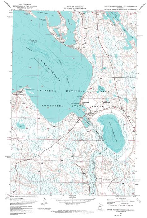 Little Winnibigoshish Lake topographic map, MN - USGS Topo Quad 47094d1