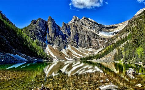 Wallpaper : landscape, mountains, lake, nature, reflection, Canada ...