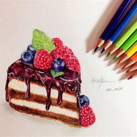 eminkjm on DeviantArt | Prismacolor art, Colored pencil artwork, Cake ...