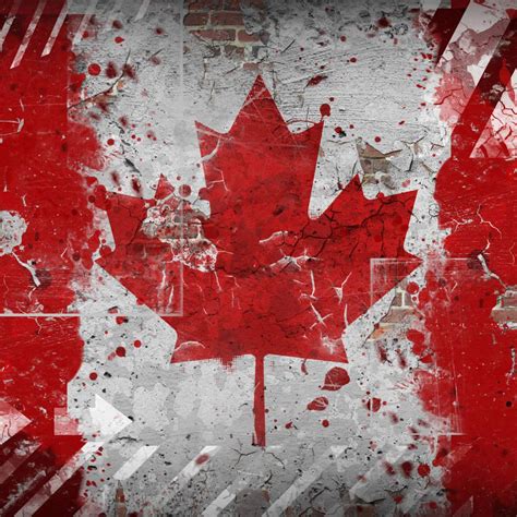 Rustic Canada Flag Wall Art | Digital Art