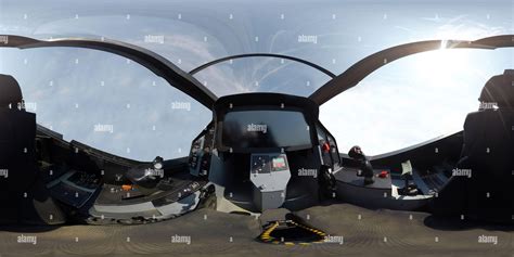 360° view of The cockpit of a Lockheed Martin F-35 Lightening II ...