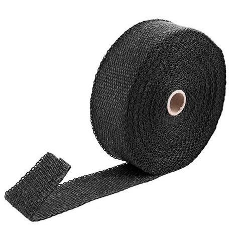 Linjieee Repair Wrap Tape 5M 1 Roll Fiberglass Exhaust Header Pipe Heat Wrap Tape Black Car ...