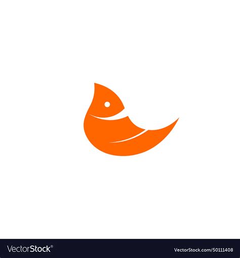 Orange bird logo icon design Royalty Free Vector Image