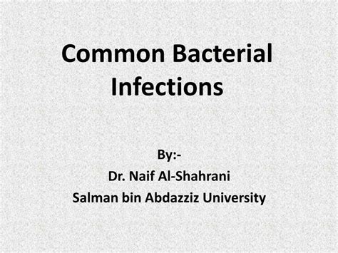 (PDF) Common Bacterial Infections - psau.edu.sa€¦ · courses of oral ...