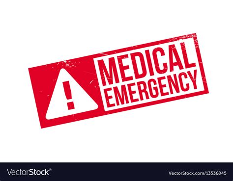 Medical emergency rubber stamp Royalty Free Vector Image