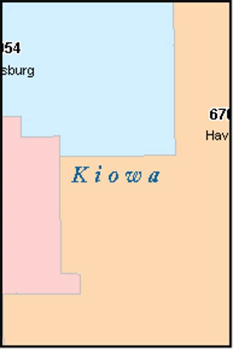 KIOWA County, Kansas Digital ZIP Code Map