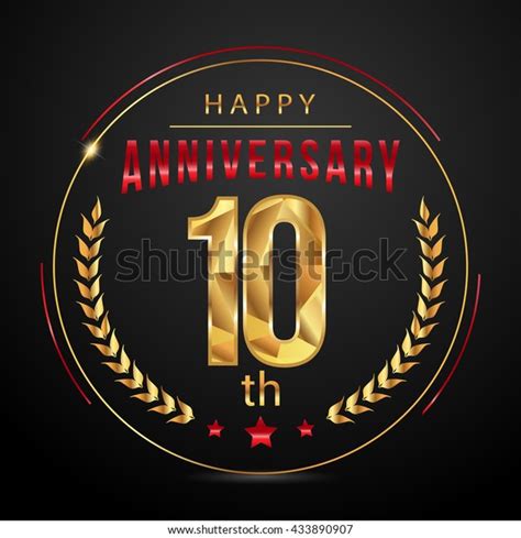 10 Golden Anniversary Logo Low Poly Stock Vector (Royalty Free) 433890907 | Shutterstock