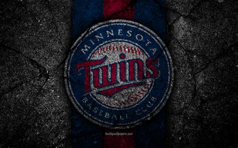 Download wallpapers 4k, Minnesota Twins, logo, MLB, baseball, USA ...