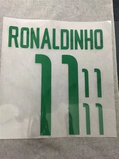 New Retro Brazil RONALDINHO ROMARIO RONALDO BLANCO RIVALDO old number name font print Hot ...