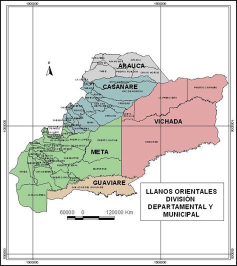 Llanos Orientales De Colombia Mapa