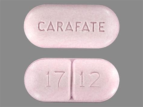 CARAFATE Pink and Capsule/Oblong Pill Images - Pill Identifier - Drugs.com