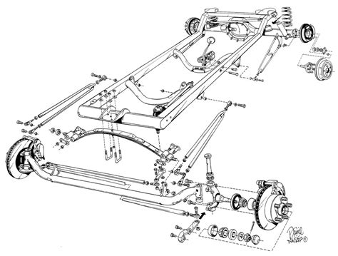 Basic 1923 T-Bucket Frame Kit w/ Standard Body and Bed, Channeled Floor