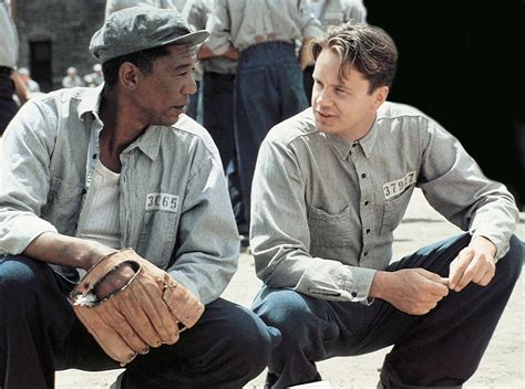 "The Shawshank Redemption" movie still, 1994. L to R: Morgan Freeman, Tim Robbins. | The ...