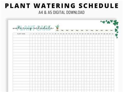 Printable Plant Watering Schedule, Plant Care Tracker, Plant Mom Planner, Plant Log, Garden ...