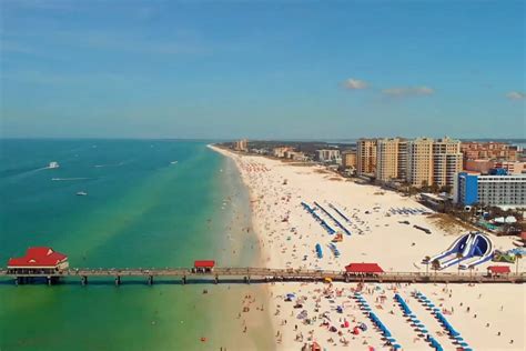 Aerial of Clearwater Beach during Spring Break 2020 | Colorful Clearwater