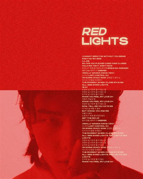 Red Lights / Stray Kids | Kids poster, Red lights lyrics, Light red