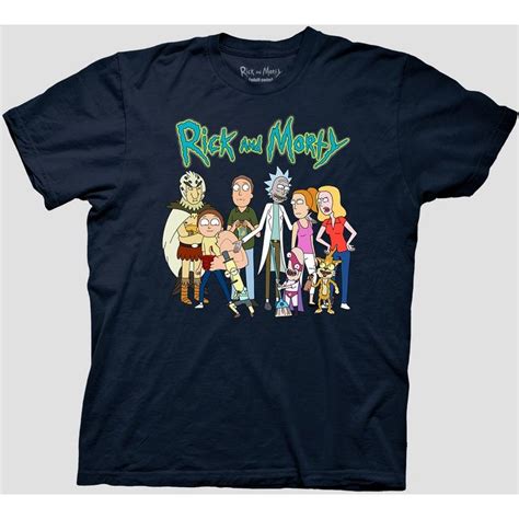 Men's Rick and Morty Short Sleeve Graphic T-Shirt - Navy L | Crewneck design, Graphic tee ...