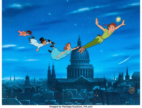 Peter Pan Flying Over London Animation Art Limited Edition Cel | Lot ...