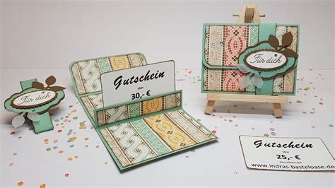 Gutscheinverpackung │Gutscheinkarte basteln mit Stampin' Up!® - YouTube