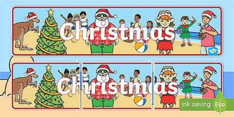 Australian Christmas Display Banner (Australia) - Twinkl