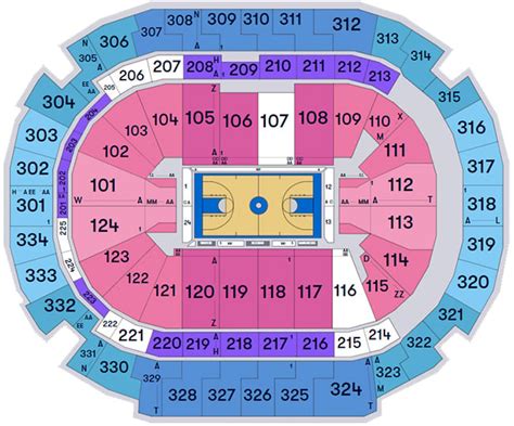 Dallas Mavericks seating chart guide for American Airlines Center