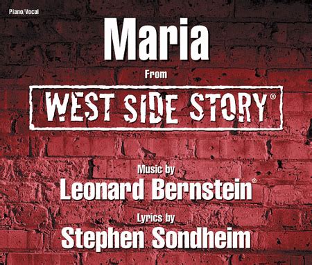 Maria from West Side Story, Voice and Piano — West Side Story